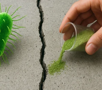 Concreto auto-regenerativo com bactérias cicatrizantes