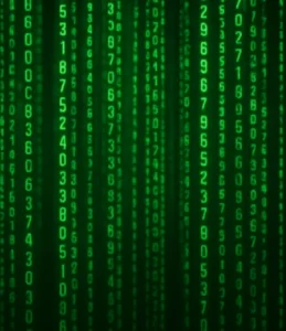 Por que Matrix mostra chuva verde código?