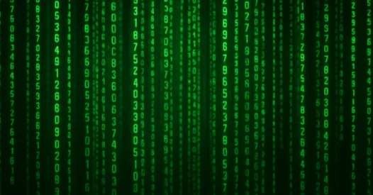 Por que Matrix mostra chuva verde código?