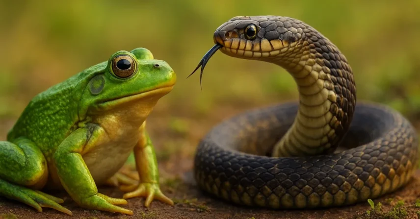 Sonhar com cobra e sapo: conflitos, cura e transição