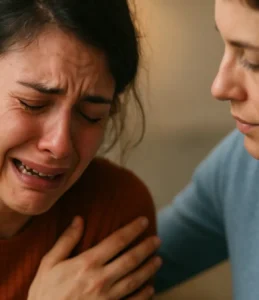 Sonhar com uma pessoa conhecida chorando muito: consolo