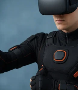 Ternos hápticos corporais para jogos VR com feedback tátil