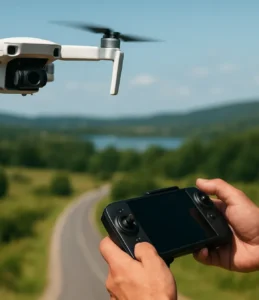 Como usam drones para gravar planos aéreos?