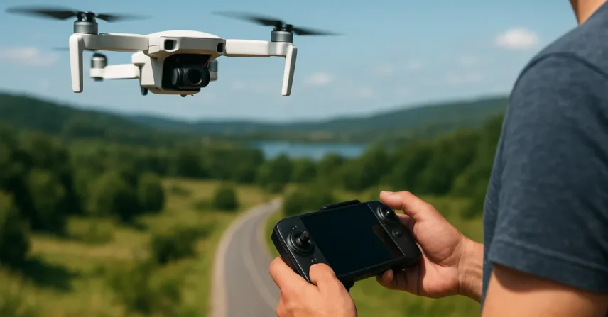 Como usam drones para gravar planos aéreos?