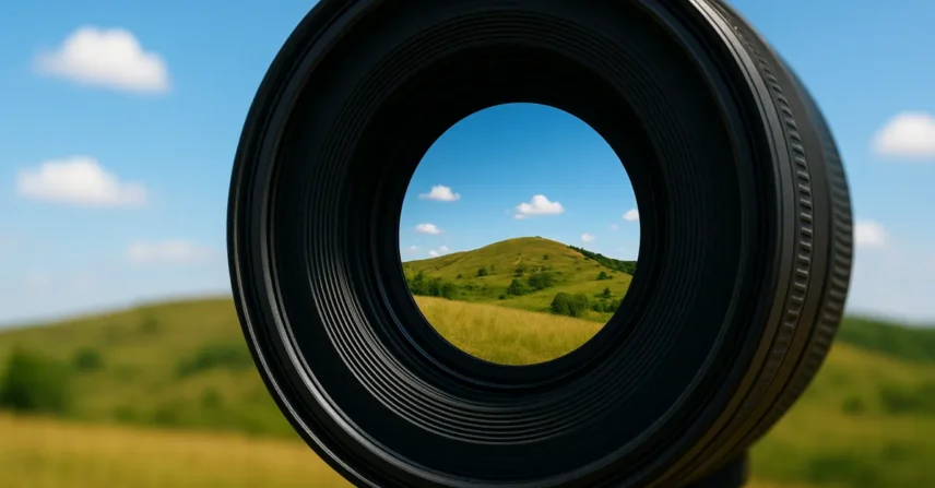 Zoom de câmera cria qual ilusão?