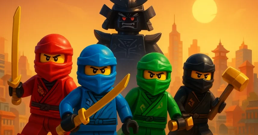Lego Ninjago: Os Ninjas Protegem a Cidade do Vilão Garmadon!